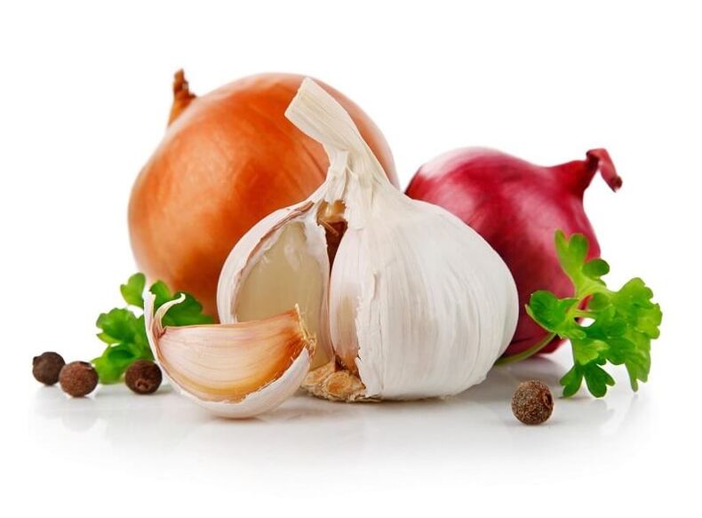 red onion and garlic for effectiveness